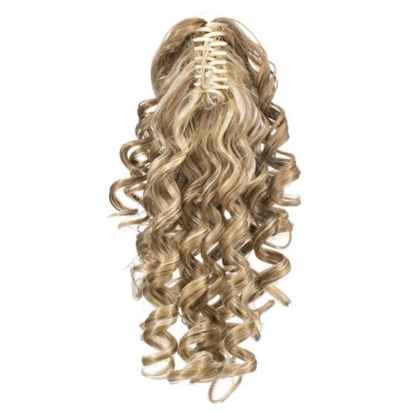 12-Inch Short Screw Curl Claw Clip Ponytail Extension Synthetic Clip main image 4